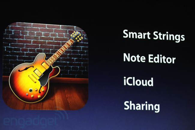 Garageband en la Keynote de Apple