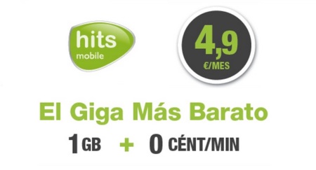 Hits Mobile entra en la guerra del giga más barato, ahora por 4.9 euros