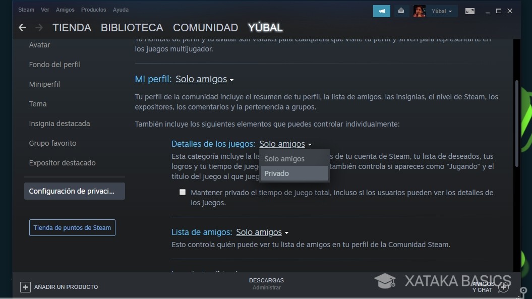 Cómo ocultar en Steam tus juegos o a qué juegos estás jugando