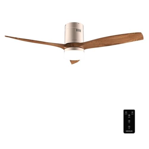Cecotec Ventilador de Techo con Luz y Mando a Distancia de 52" EnergySilence Aero 5600 Classic