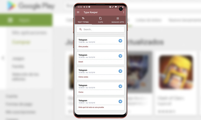 Type Keeper App
