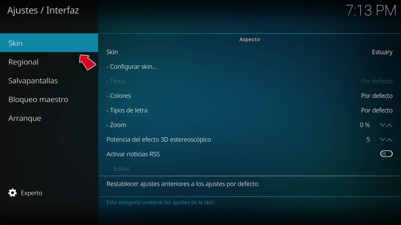 Option interface