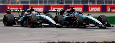 Kimi Antonelli manda a la lona a George Russell y Fernando Alonso abandona por culpa del asiento de su Aston Martin 