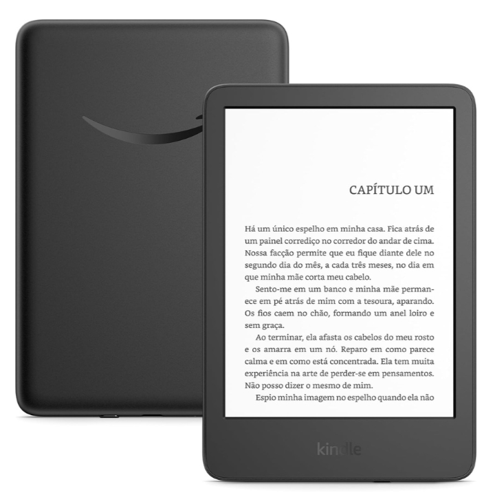 Kindle 16 GB (modelo 2024) - Leve e compacto, com tela antirreflexo, trocas de página rápidas, luz frontal ajustável e bateria de longa duração - Cor Preta