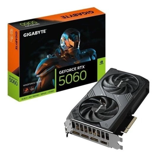 Gigabyte GeForce RTX 5060 WINDFORCE OC 8GB GDDR7 Reflex 2 RTX AI DLSS4