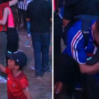 Un niño protagonizó el momento más emocionante de la Eurocopa al animar a un aficionado rival que lloraba 