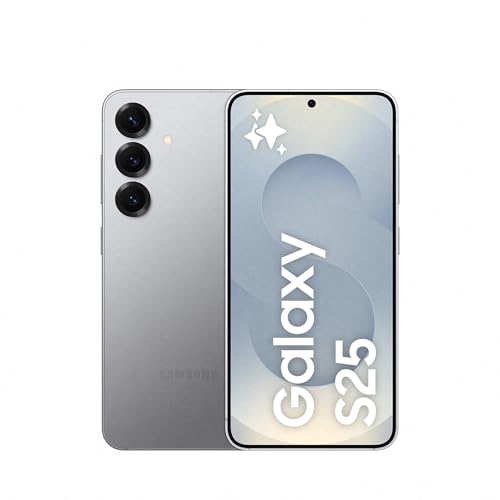 Samsung Galaxy S25 256GB Teléfono Móvil con IA, Galaxy AI, 12GB RAM, Cámara 50MP, Dual SIM, IP68, Garantía del Fabricante 3 Años + 1 Año Extra, Color Gris (Versión Española)