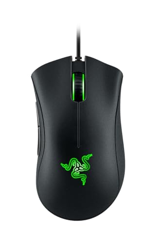Razer DeathAdder Essential - Ratón Gaming con sensor óptico, 6400 DPI (5 botones programables, interruptores mecánicos, agarres laterales de goma), Negro