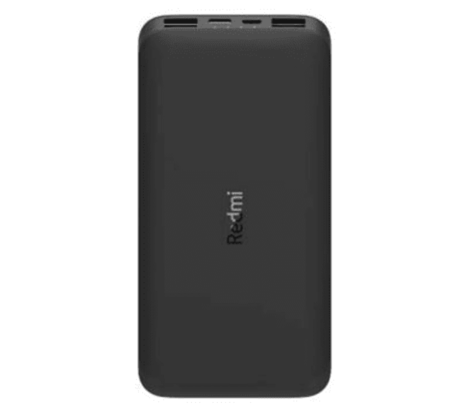 Xiaomi Redmi Power Bank, 10000 mAh, 1 x Micro-USB 2 x USB-C, Negro