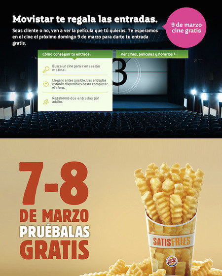 Llega la cultura de lo "gratis" con Movistar y Burger King