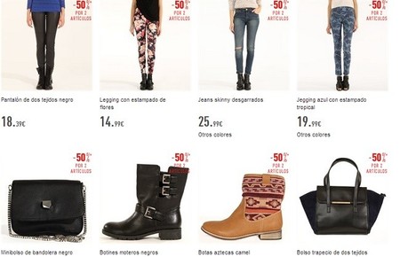50 % de descuento por la compra de dos artículos en Pimkie