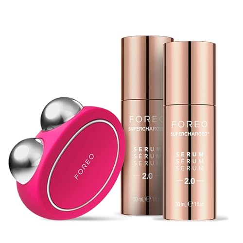 FOREO Set Reafirmante BEAR - Dispositivo de microcorrientes facial BEAR + 2x sérum conductor con acido hialuronico