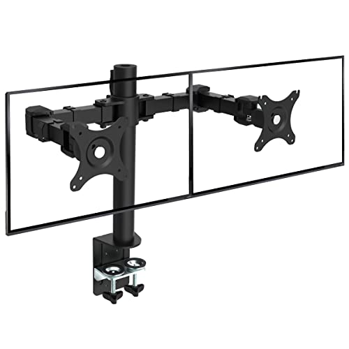Ergosolid Soporte de Mesa Ajustable para 2 monitores de PC de 10-30 Pulgadas (25-76 cm en Diagonal) con VESA MAX de 100 x 100 mm, hasta 2 x 10 kg