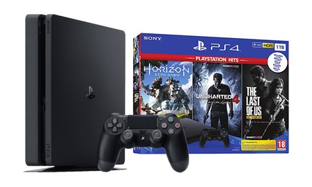 El cupón PREGALO5 de eBay nos deja la PS4 Slim de 1 TB con Uncharted 4, The Last of Us y Horizon Zero Dawn a precio de derribo: sólo 251,70 euros