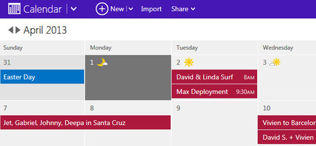El nuevo estilo de Microsoft llega por fin al calendario de Outlook.com