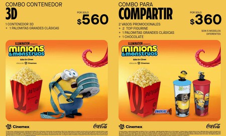 Cinepolis Y Cinemex Presentan Los Coleccionables De Minions Monsters Con Palomeras Y Vasos Tan Identicos Como Su Precio