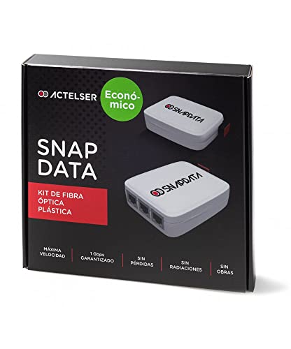 ACTELSER Kit Básico Económico de Fibra Óptica Plástica Snap Data (20 Metros), para Rúter