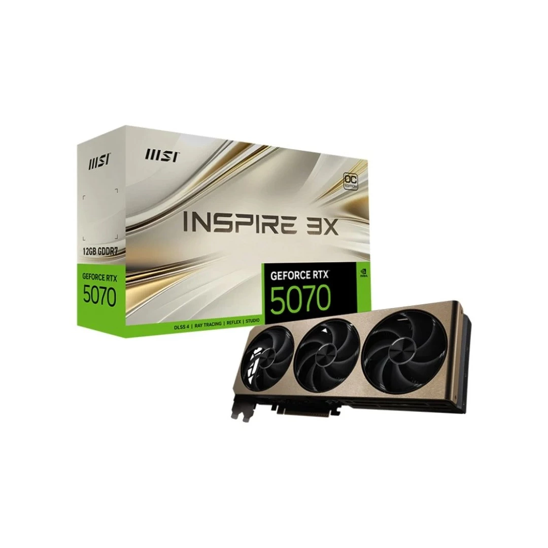 MSI GeForce RTX 5070 INSPIRE 3X OC 12GB GDDR7 Reflex 2 RTX AI DLSS4
