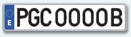 Placa de matrícula de fuerzas y organismos del Estado en España