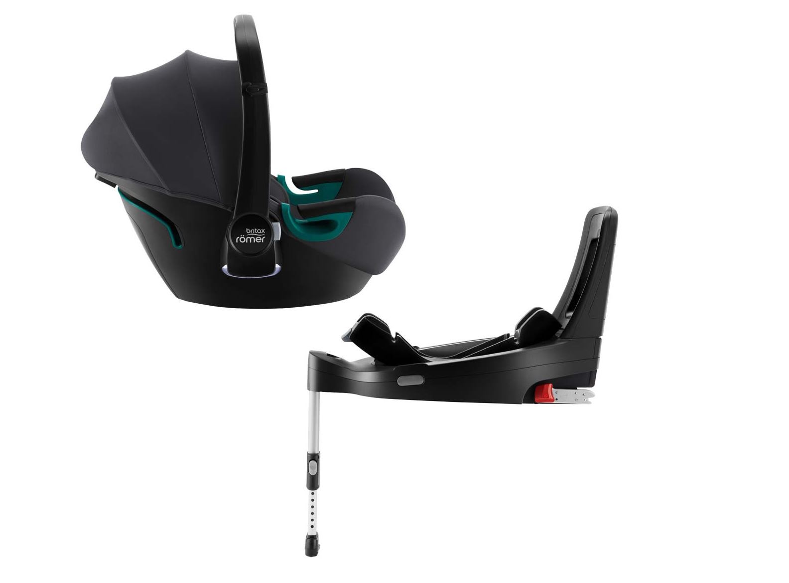 Silla de coche Britax Römer Baby-Safe iSense (40 - 83 cm.) + Base iSense Midnight Grey gris oscuro