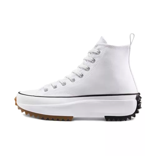 CONVERSE Run Star Hike, Sneaker Mujer, Blanco/Negro (White/Black/Gum), 35 EU