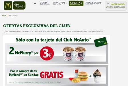 ¿Conoces el Club McAuto de McDonald’s? Tiene grandes descuentos en algunas provincias españolas