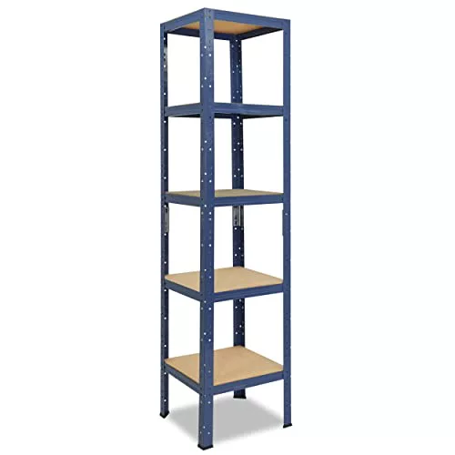 shelfplaza Home 200x50x50 cm Estantería Pesada en Azul pacífica con 5 baldas y 175 kg de Capacidad de Carga por balda