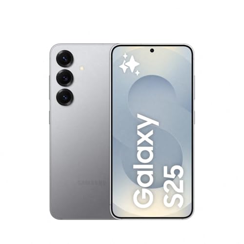 Samsung Galaxy S25 512GB Teléfono Móvil con IA, Galaxy AI, 12GB RAM, Cámara 50MP, Dual SIM, IP68, Garantía del Fabricante 3 Años + 1 Año Extra, Color Gris (Versión Española)
