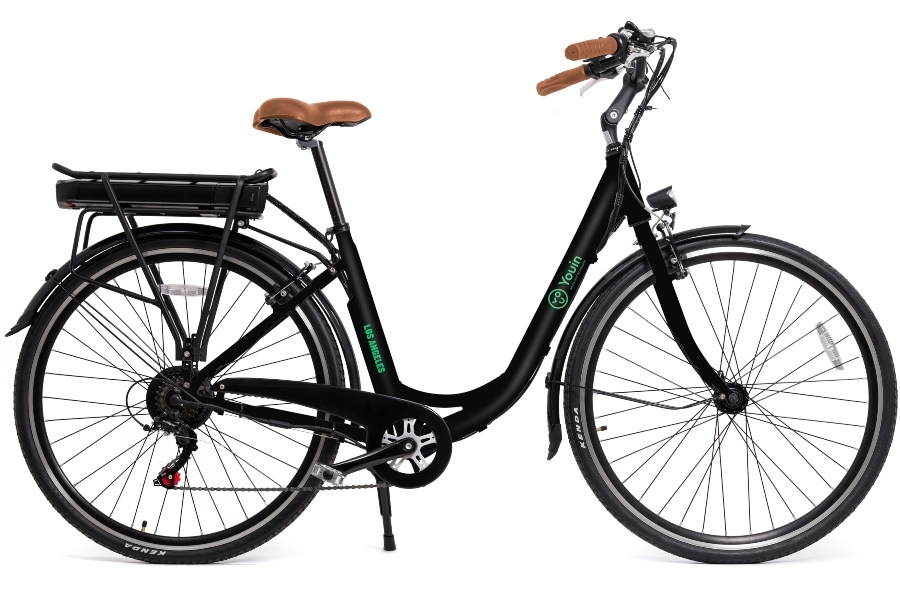 Bicicleta Eléctrica Youin Los Angeles BK2026B Negra - 250W 36V, Aut.40Km, 25 Km/h, Ruedas 26"