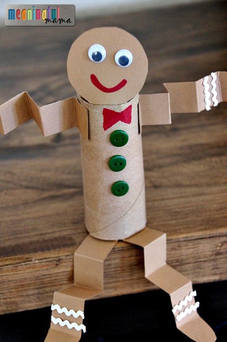 Manualidades Navidad Jengibre Tubo Papel