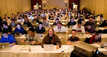 Imagen de la semana: Estudiantes en la WWDC'05