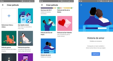 Google フォトのラブストーリー
