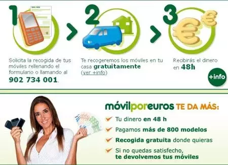 Móvil por euros, consigue dinero por los móviles que no uses