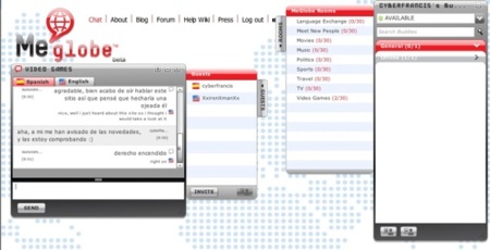 MeGlobe incorpora salas de chat