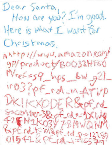 La carta con que Papá Noel deberá conectarse a internet para saber qué regalar