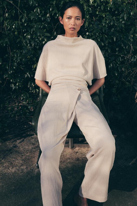 Conjunto Comuniones Bautizos Pantalon Wrap Zara Elegante Bonito Dos Piezas