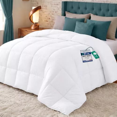 Utopia Bedding Edredón Cálido para Cama 135/150, 220x240 cm, Blanco