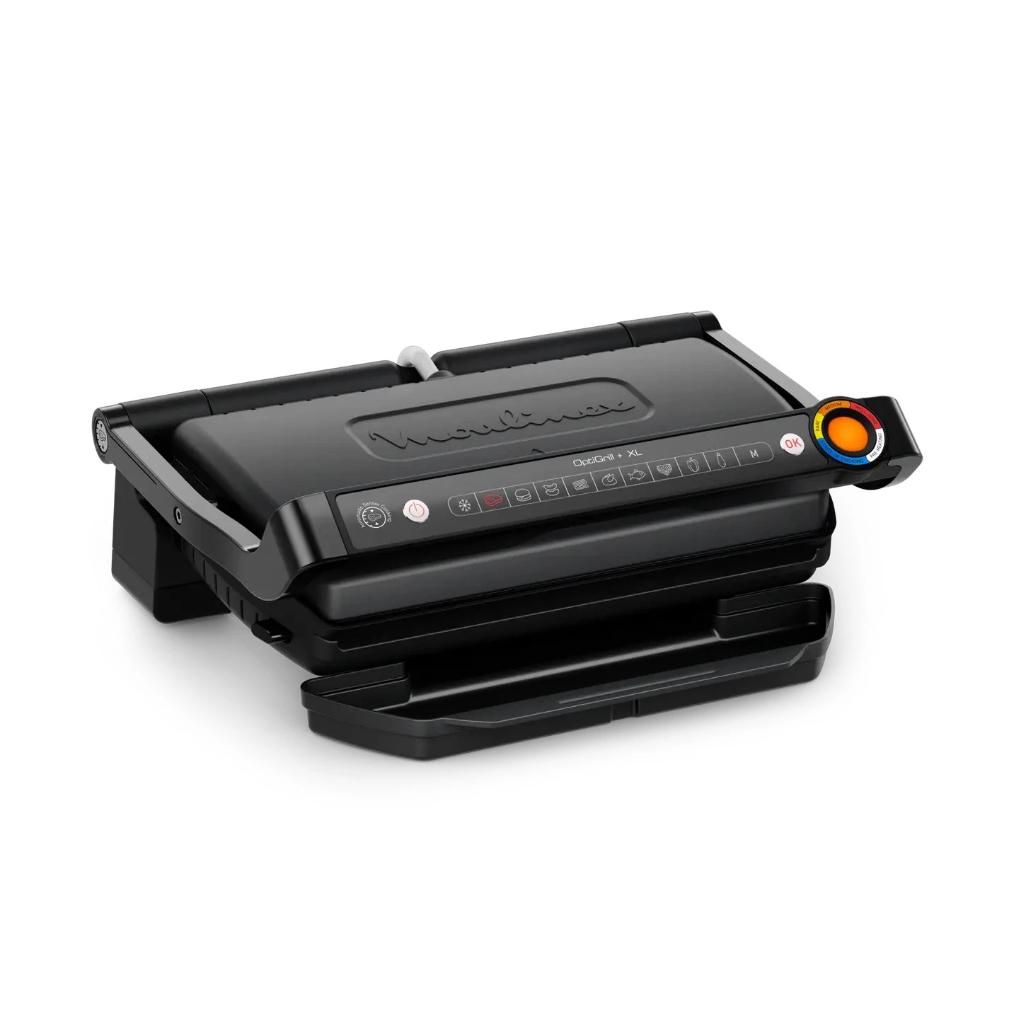 OptiGrill+ XL, Parrilla inteligente, 12 programas, 6/8 personas, Negro
