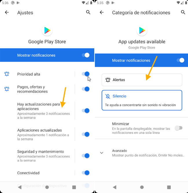 Google Play deja de notificar por defecto las actualizaciones de ...