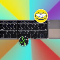 No solo es teclado, también sirve como mouse y ahorrar un montón de espacio en tu mochila