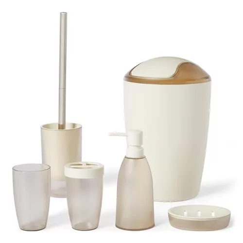 Amazon Basics Juego de Accesorios de Baño 