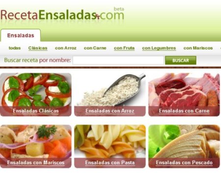 Todas las recetas de ensaladas en un sitio social