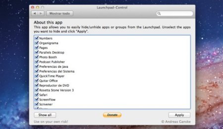 Launchpad Control, una aplicación para controlar las aplicaciones que muestra Launchpad