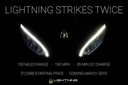 La segunda moto eléctrica de Lightning llega en marzo con 241 km de autonomía y ¡menos de 11.500 euros!