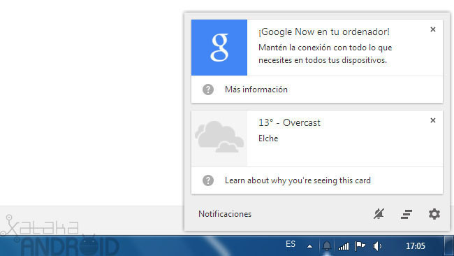 Google Now en Chrome