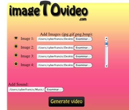 Imagetovideo, crea un vídeo con tus imágenes favoritas