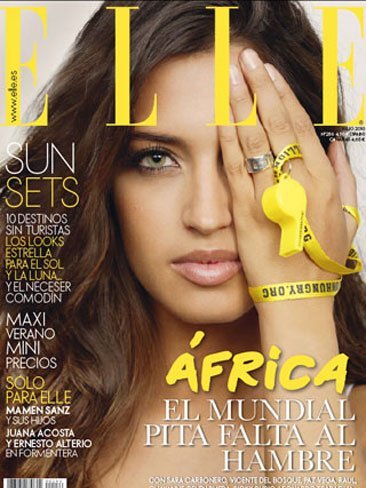 Sara Carbonero guapa (para no variar) y solidaria en la portada de Elle