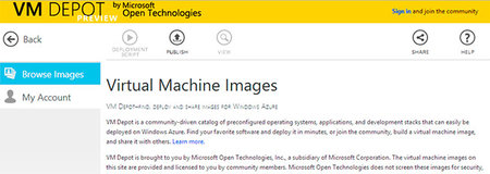 VM Depot, repositorio de máquinas virtuales de Microsoft Open Technologies