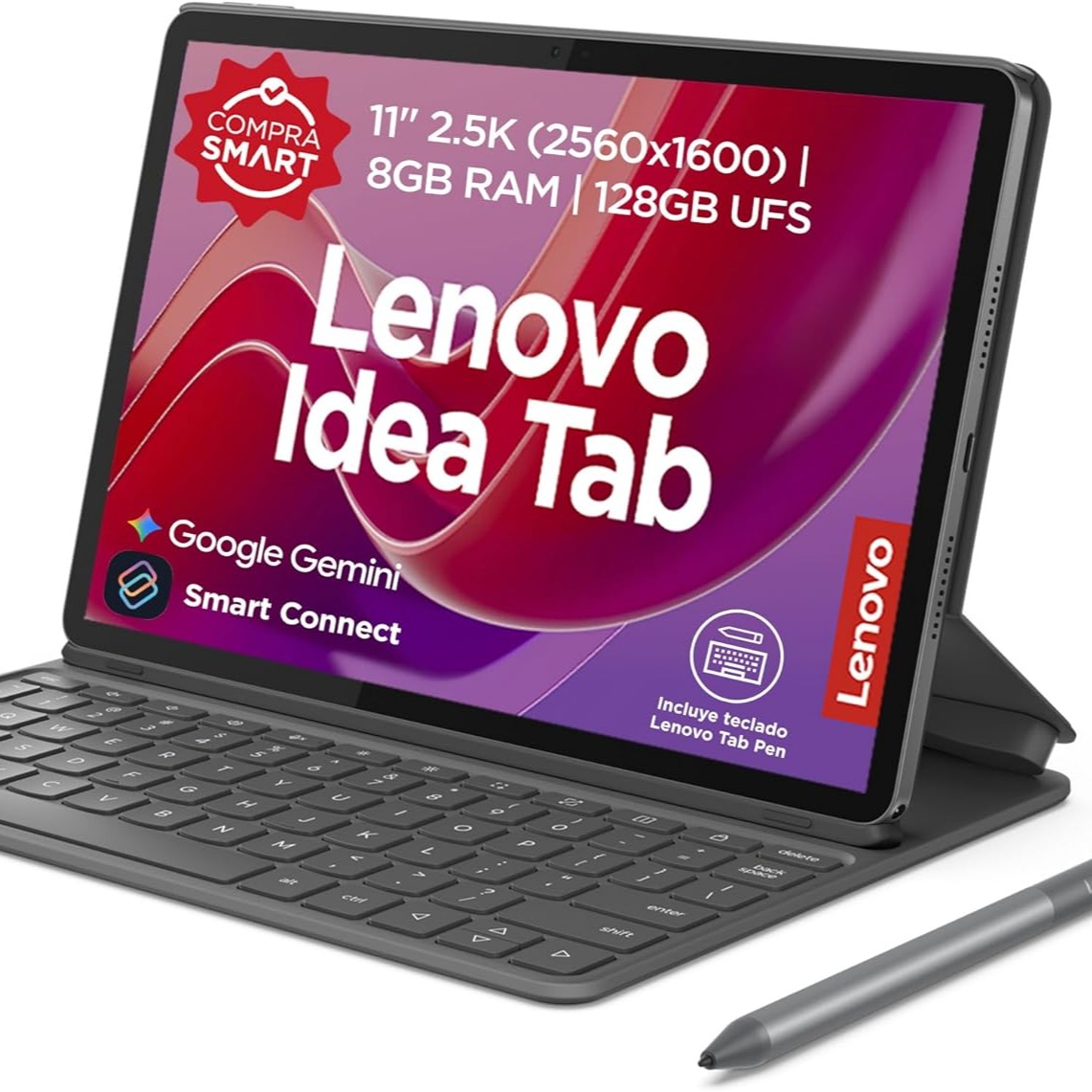 Tablet Lenovo Idea Tab | 8GB RAM + 128GB | 11" 2.5K | con Teclado en Español y Tab Pen (Modelo 2026)