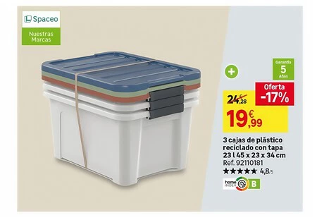 Lote Cajas Plastico Folleto Leroy Merlin